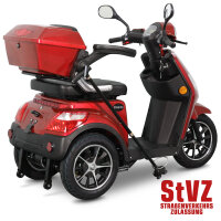 E-Trike 25 V.2 Blei-Gel, 25 km/h EEC Rot