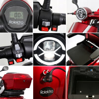 E-Trike 25 V.2 Blei-Gel, 25 km/h EEC Rot