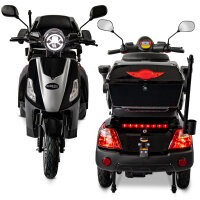 E-Trike 25 V.2 Blei-Gel, 25 km/h EEC Schwarz