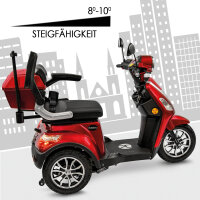 E-Trike 25 V.2 Blei-Gel, 25 km/h EEC Schwarz