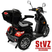 E-Trike 25 V.2 Blei-Gel, 25 km/h EEC Schwarz